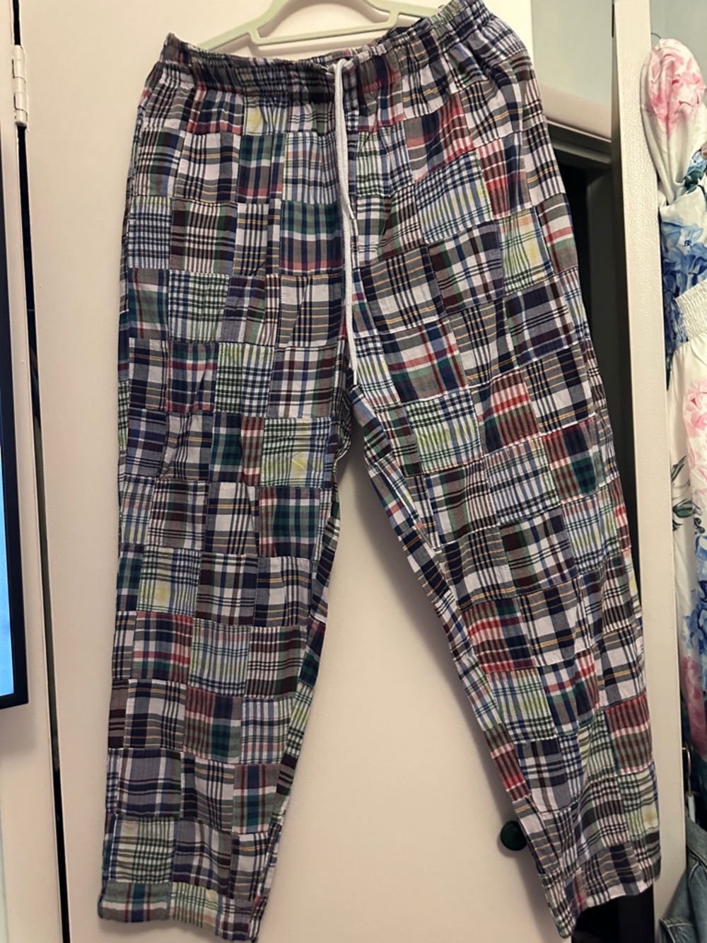 Urban Outfitters Multicolor Patchwork Plaid Sweatpants